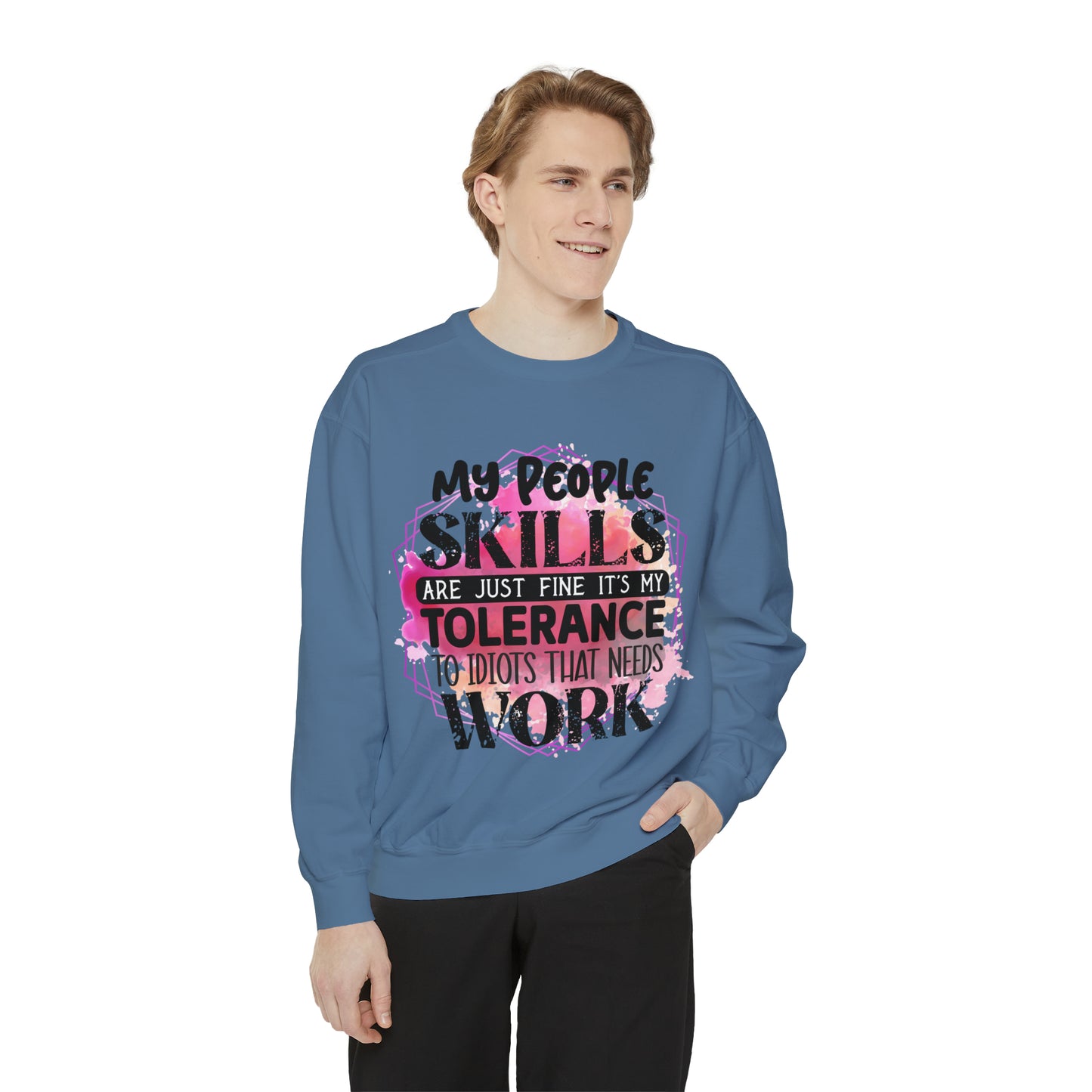 People Skills Unisex Garment-Dyed Sweatshirt