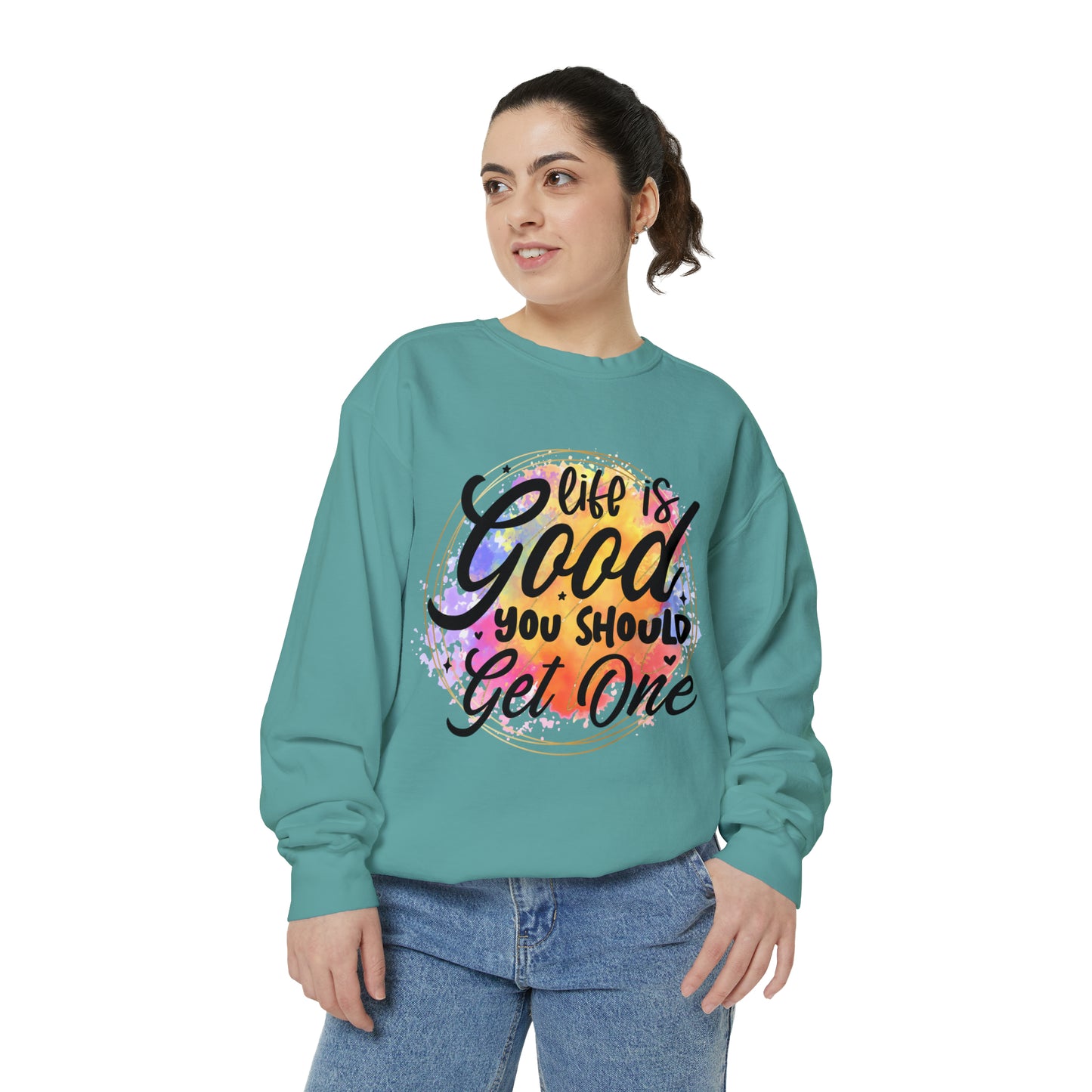 Life is Good Unisex Garment-Dyed Sweatshirt