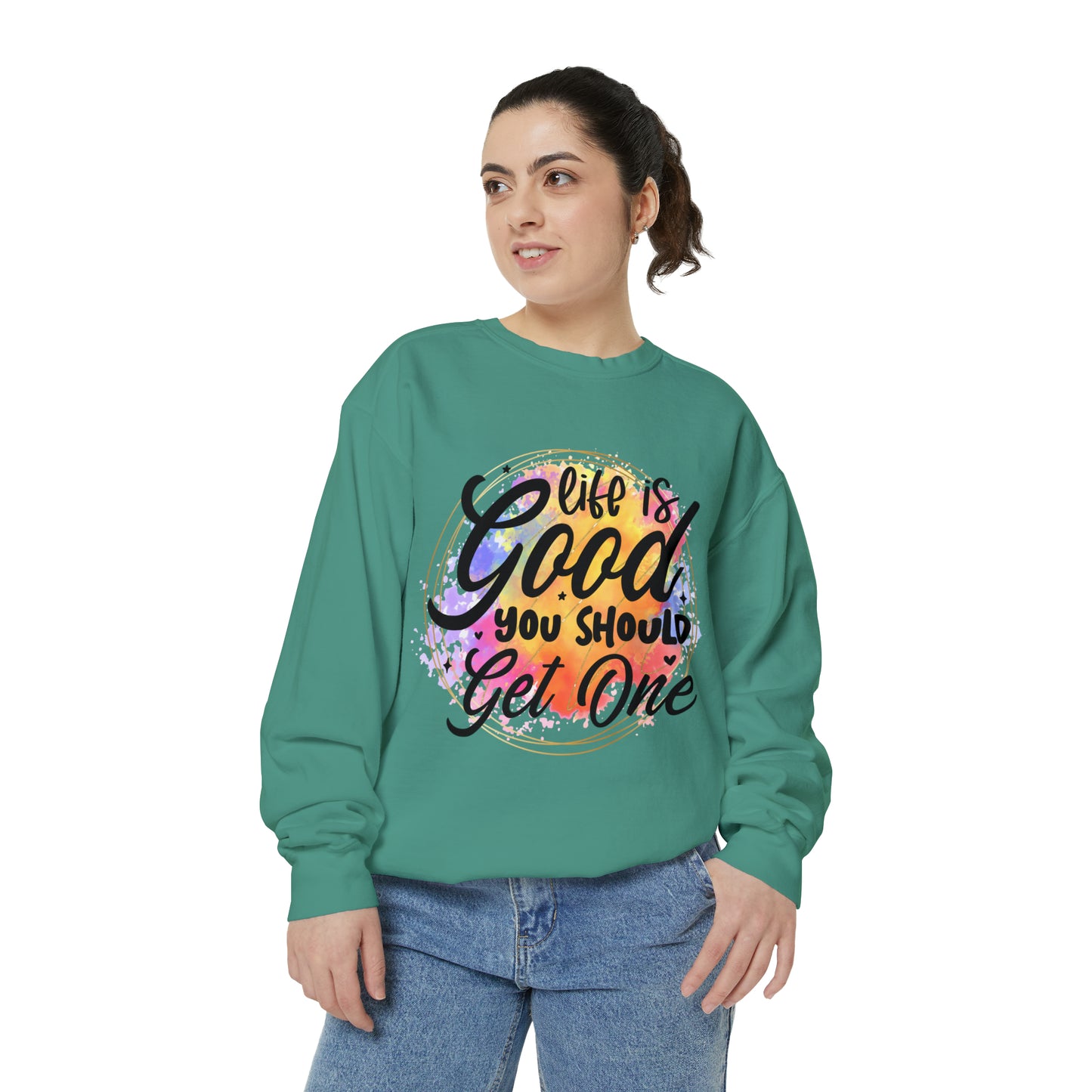 Life is Good Unisex Garment-Dyed Sweatshirt