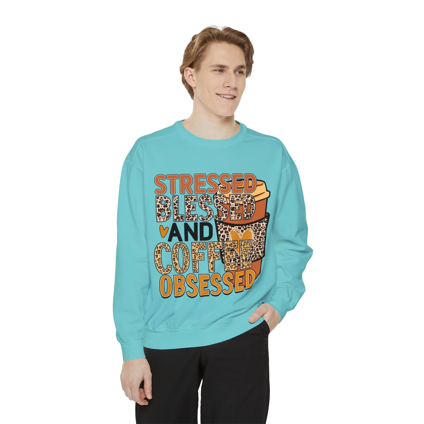 Coffee Obsessed Unisex Garment-Dyed Sweatshirt