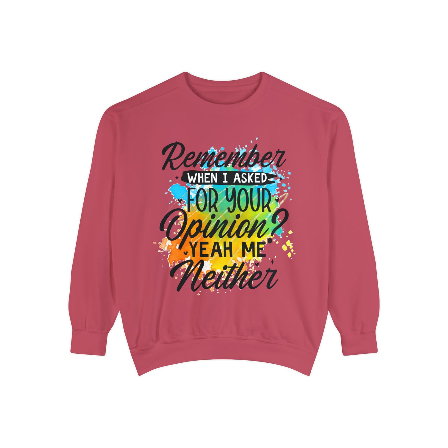 Asked Opinion Unisex Garment-Dyed Sweatshirt