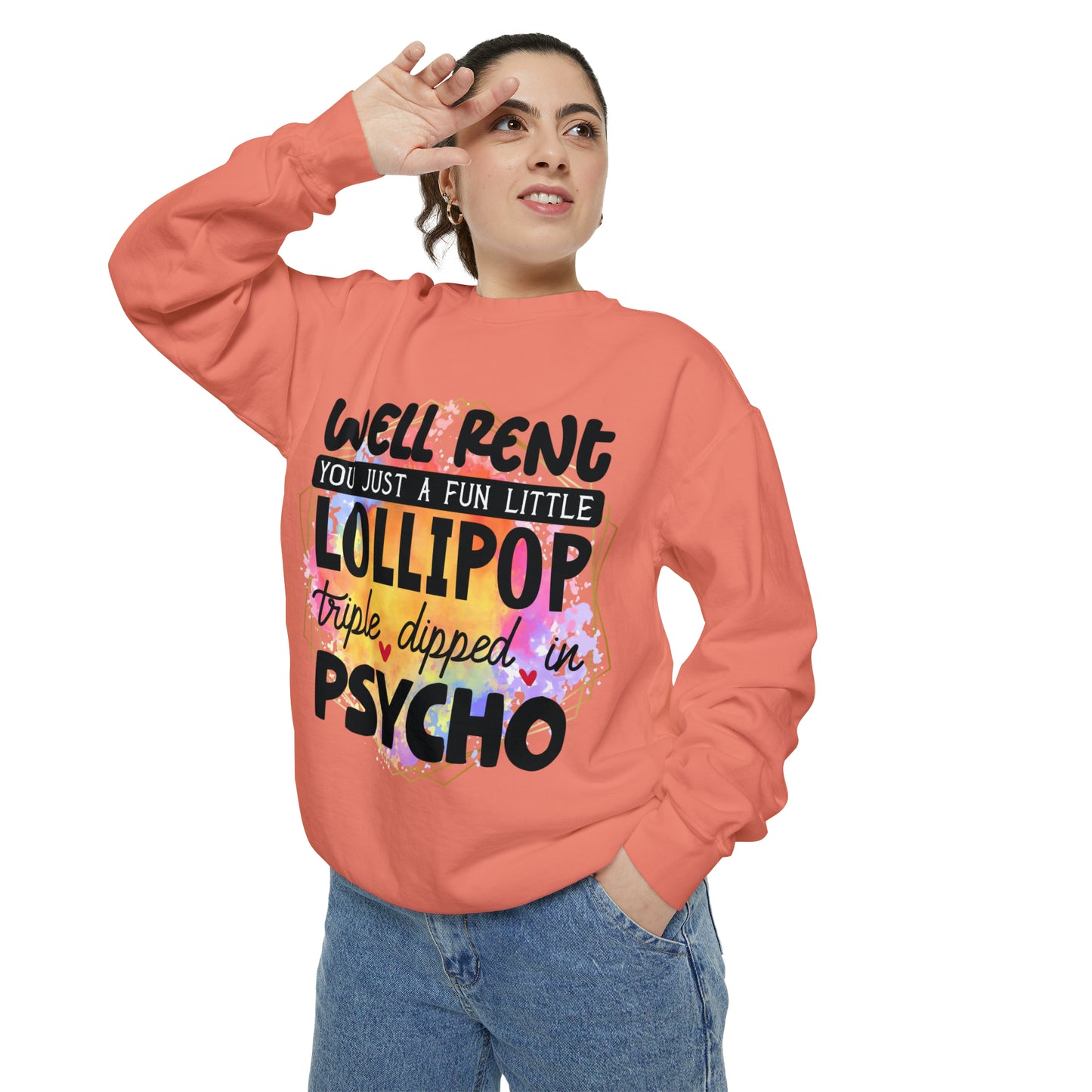 Lollipop Psycho Unisex Garment-Dyed Sweatshirt