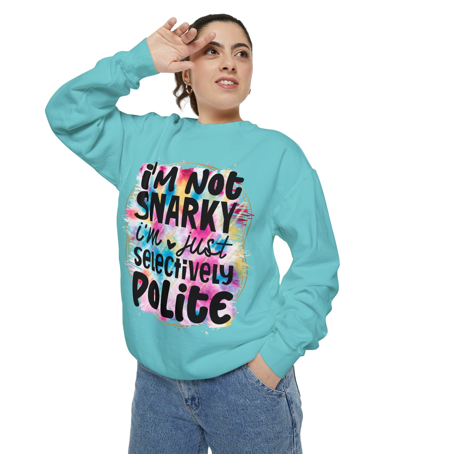 Snarky Unisex Garment-Dyed Sweatshirt