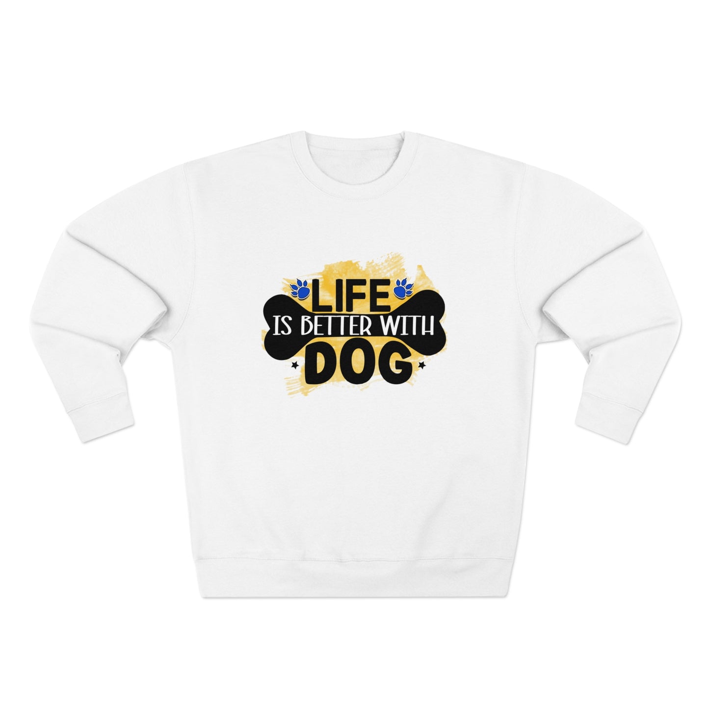 Better With Dog Unisex Premium Crewneck Sweatshirt