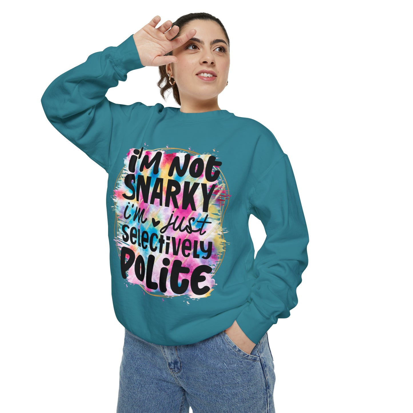 Snarky Unisex Garment-Dyed Sweatshirt