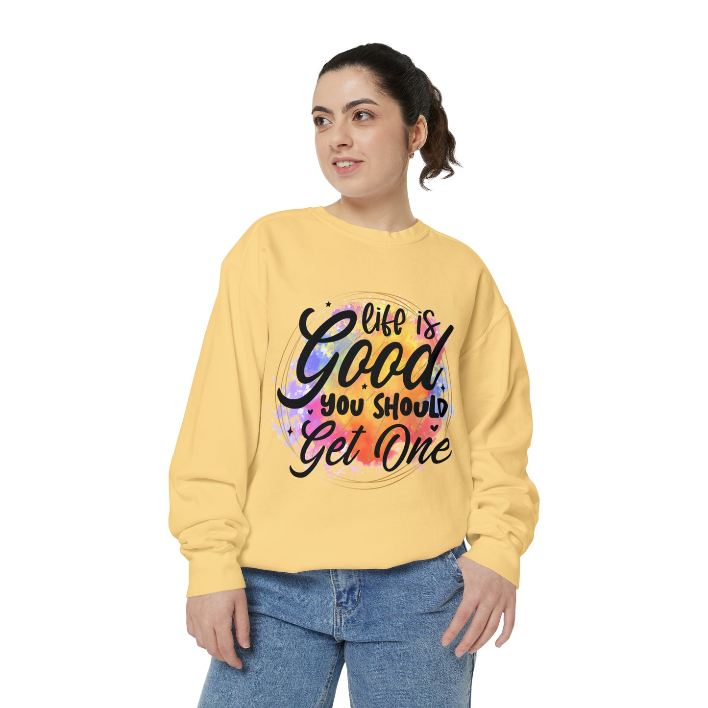 Life is Good Unisex Garment-Dyed Sweatshirt