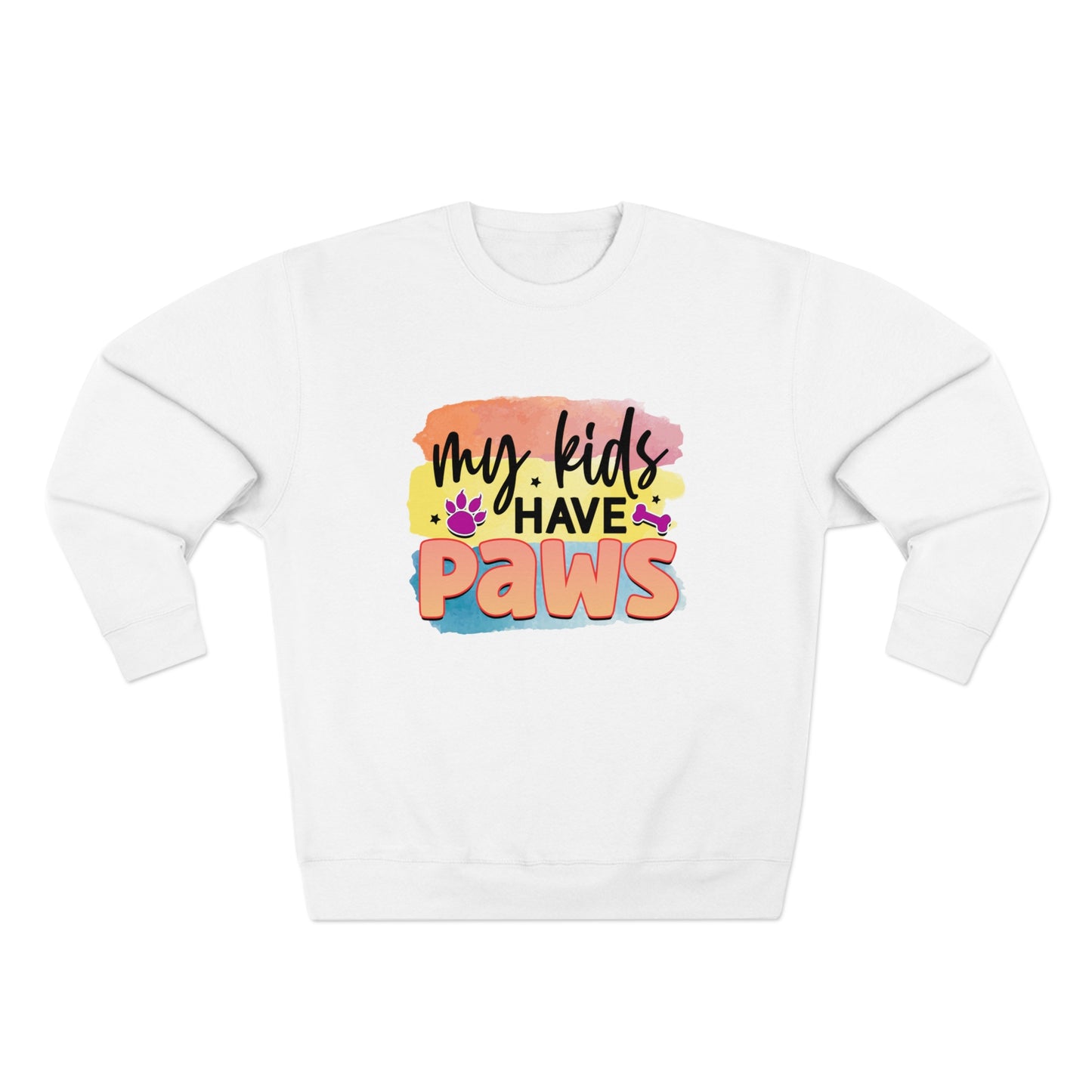 Kids Paws Unisex Premium Crewneck Sweatshirt