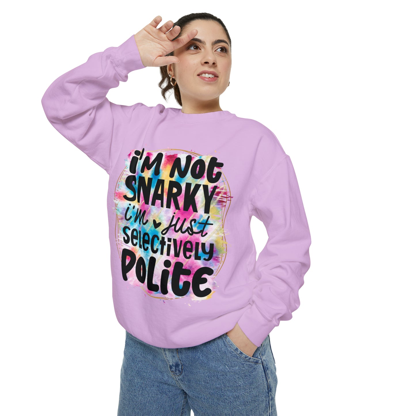 Snarky Unisex Garment-Dyed Sweatshirt