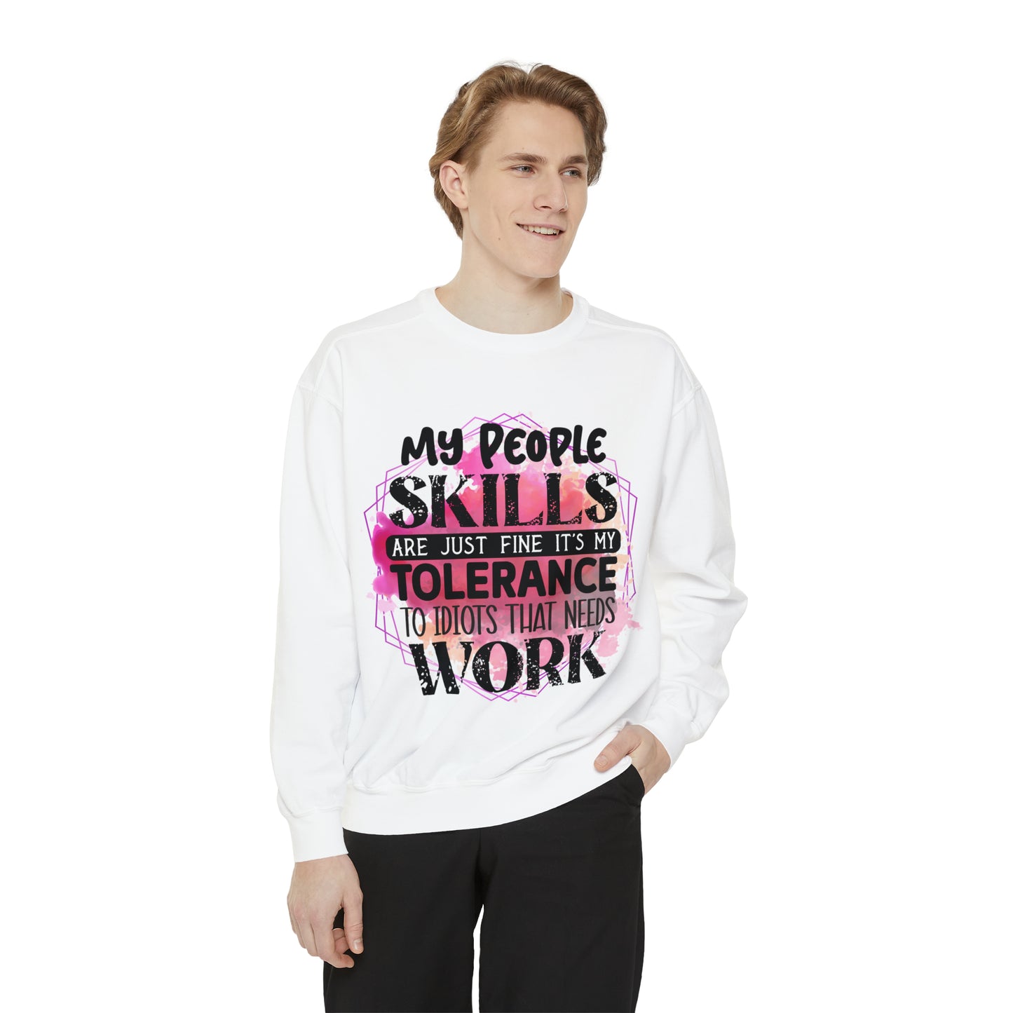 People Skills Unisex Garment-Dyed Sweatshirt