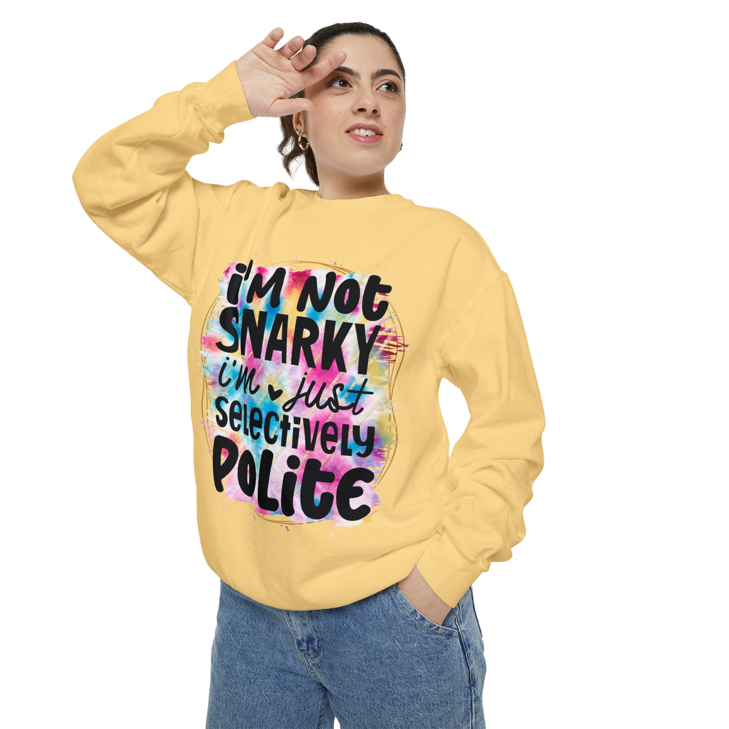 Snarky Unisex Garment-Dyed Sweatshirt