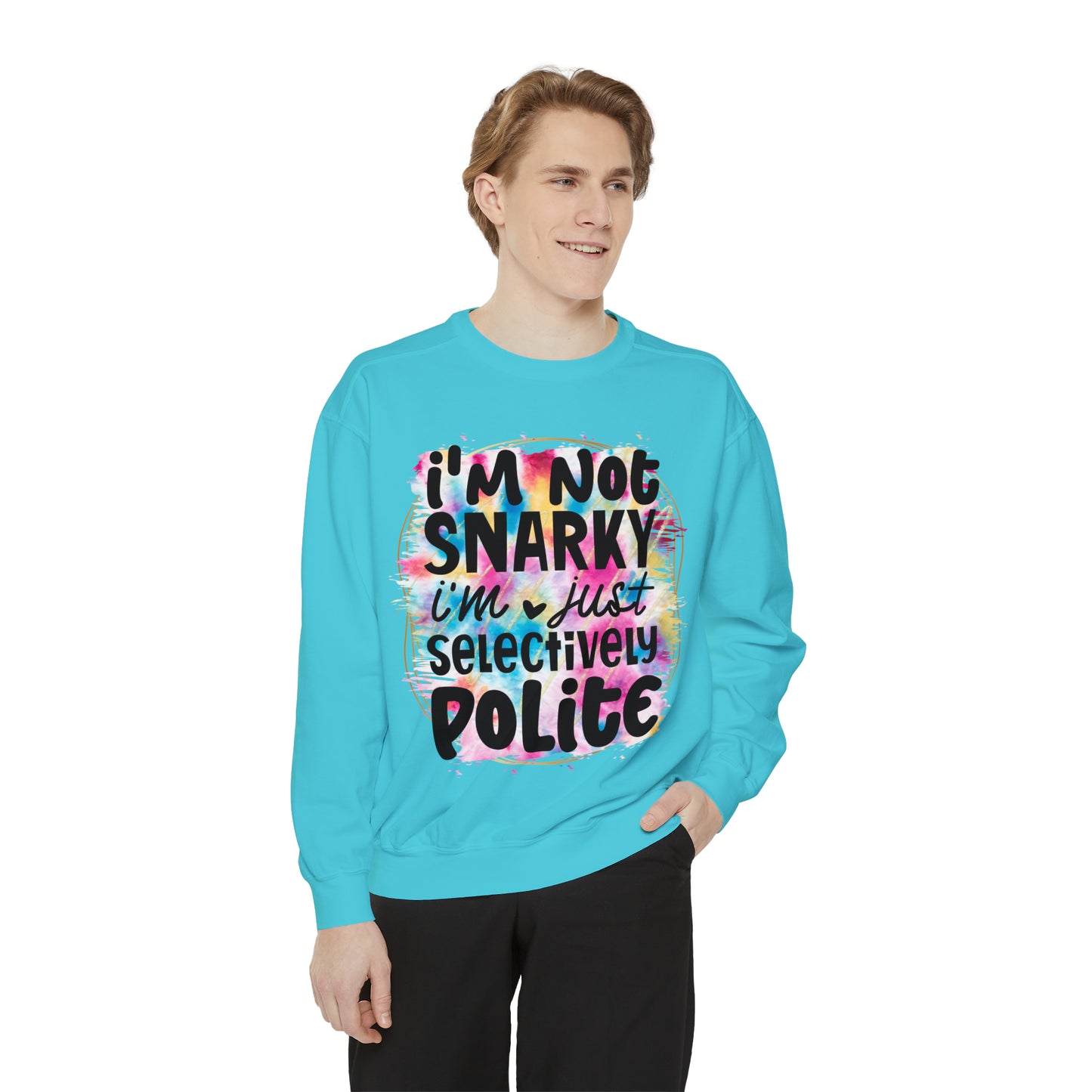 Snarky Unisex Garment-Dyed Sweatshirt