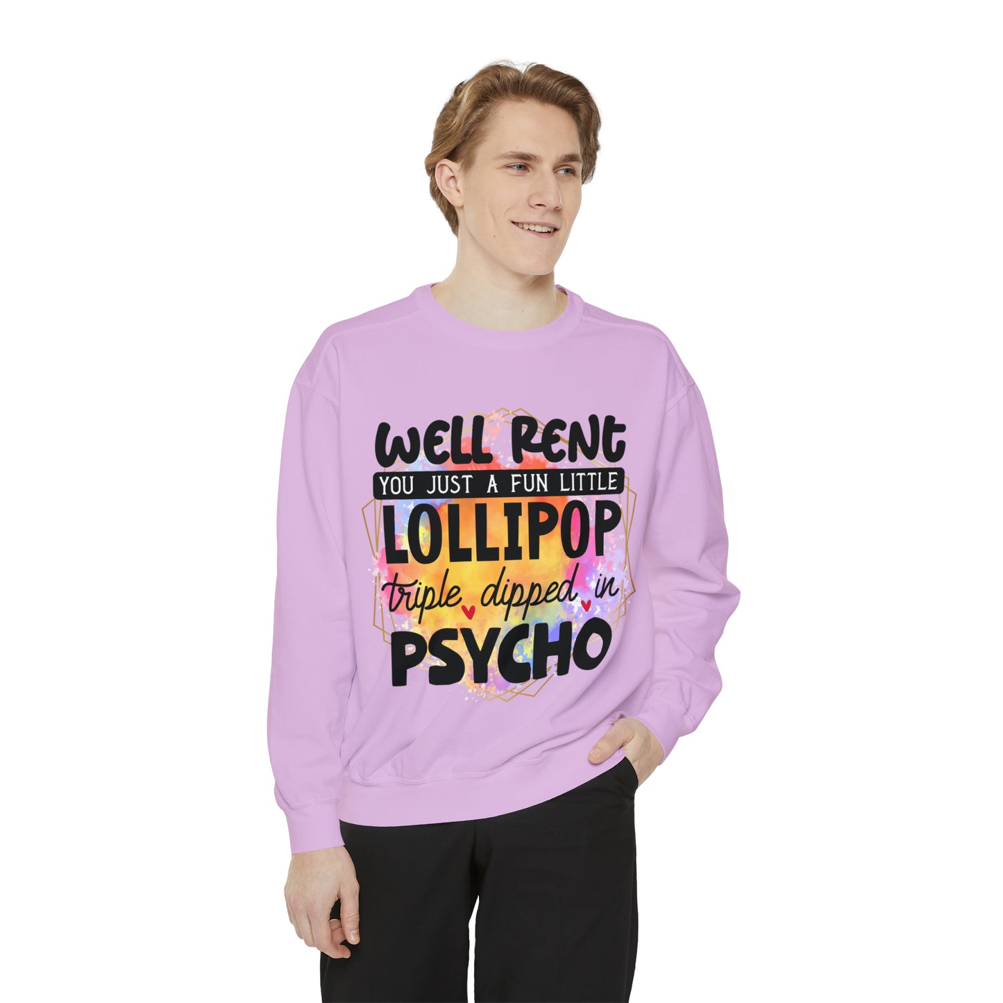 Lollipop Psycho Unisex Garment-Dyed Sweatshirt