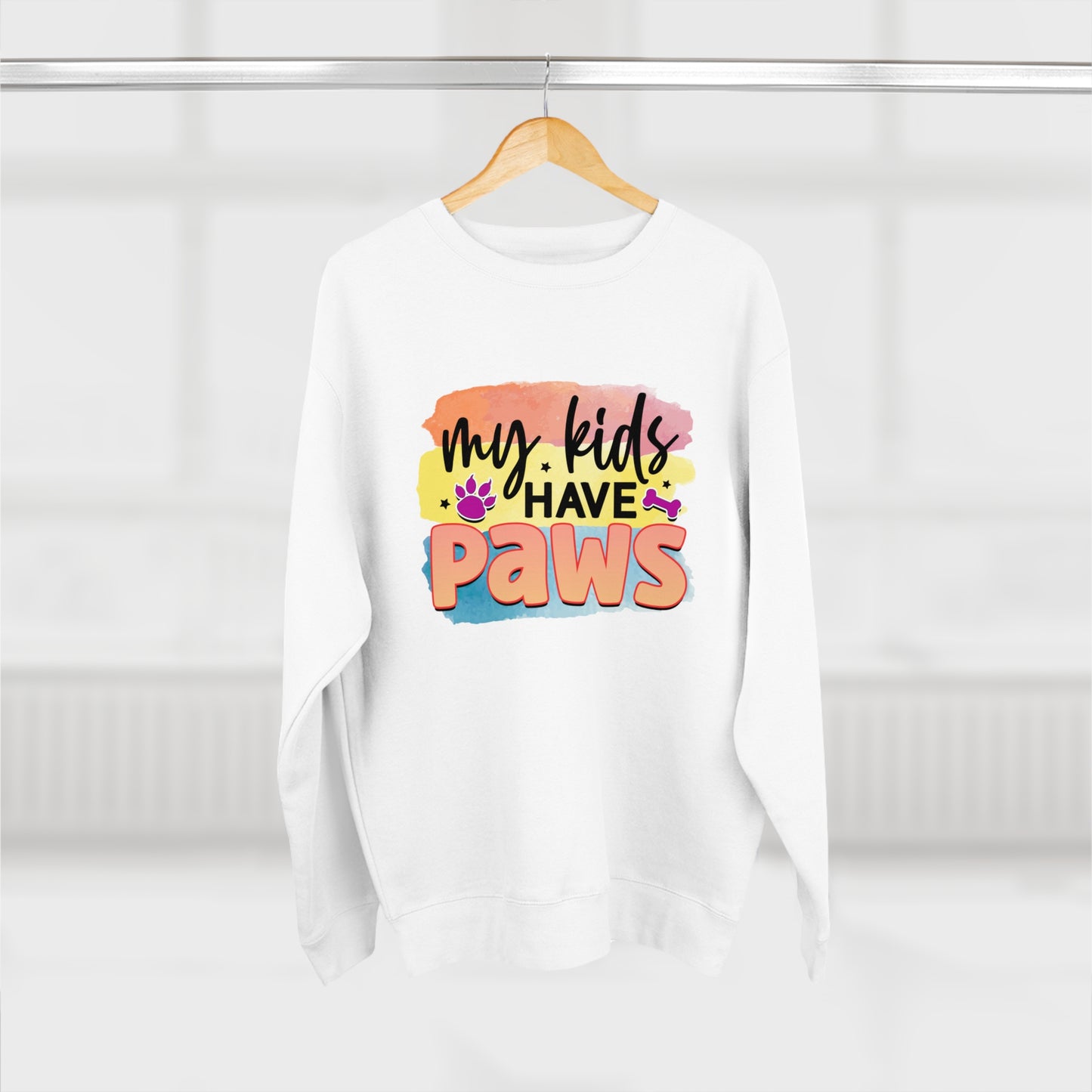 Kids Paws Unisex Premium Crewneck Sweatshirt