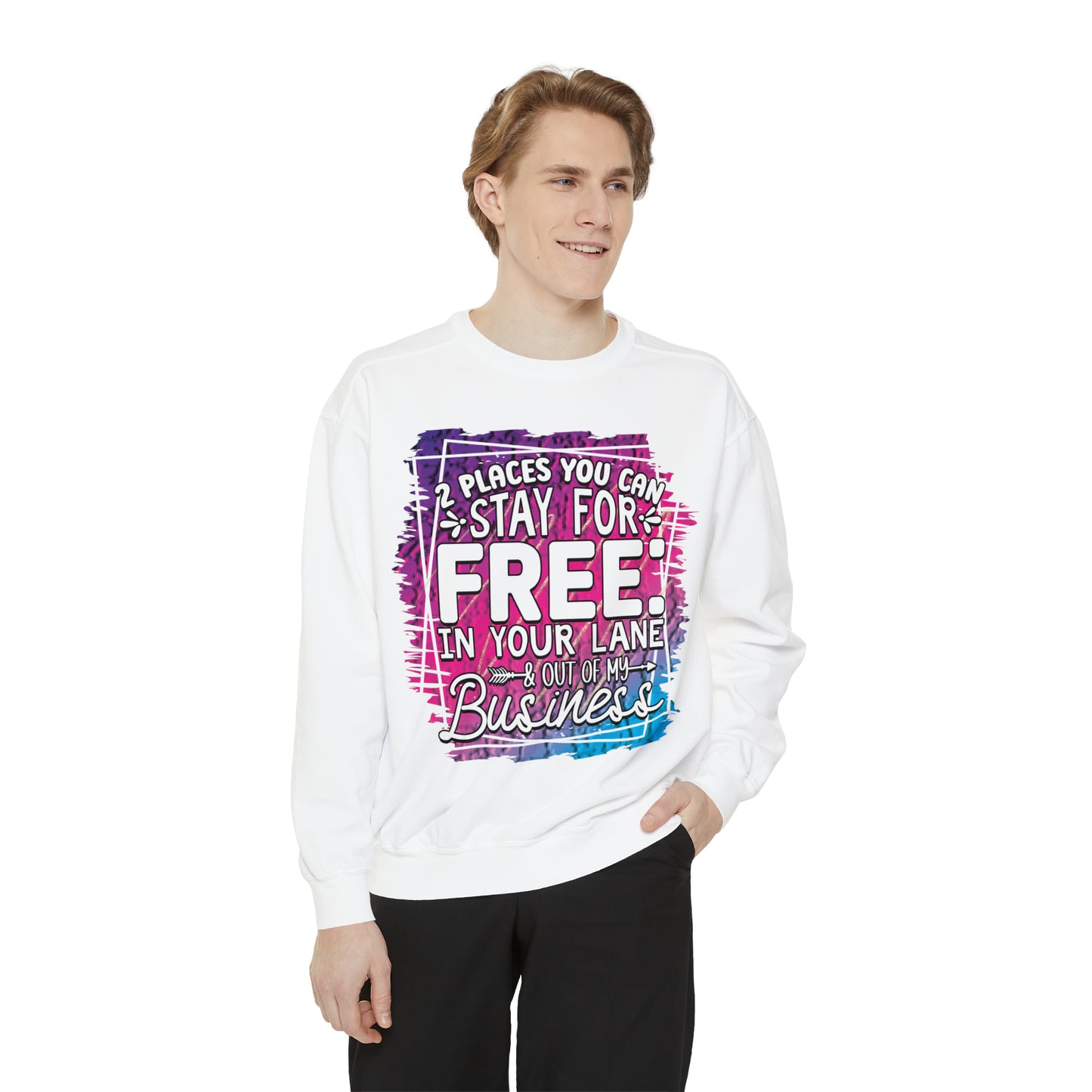 In Your Lane Unisex Garment-Dyed Sweatshirt