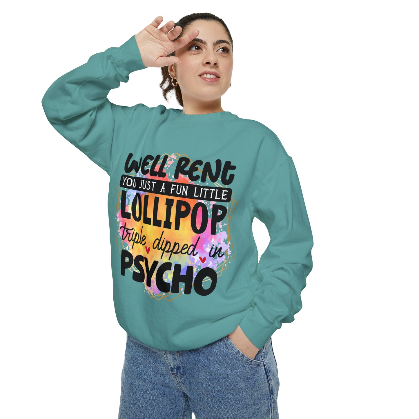 Lollipop Psycho Unisex Garment-Dyed Sweatshirt