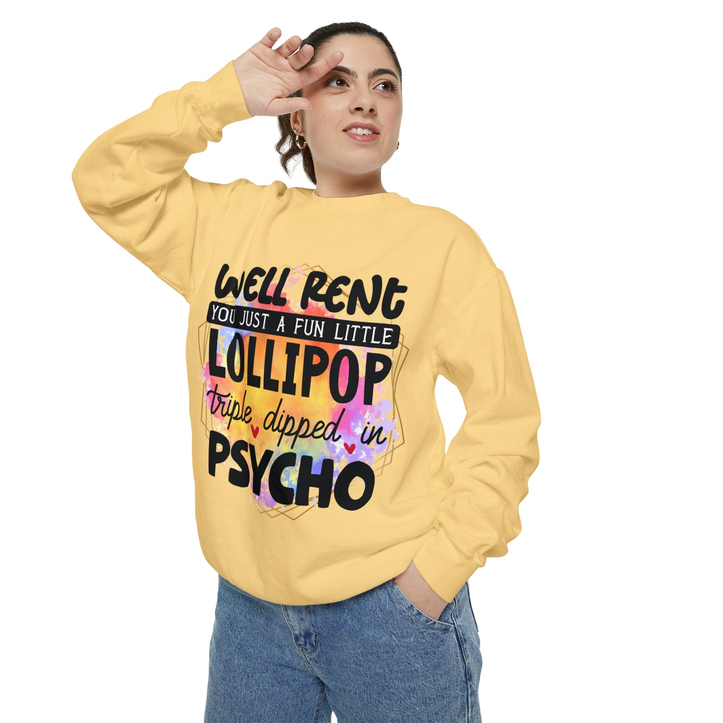 Lollipop Psycho Unisex Garment-Dyed Sweatshirt