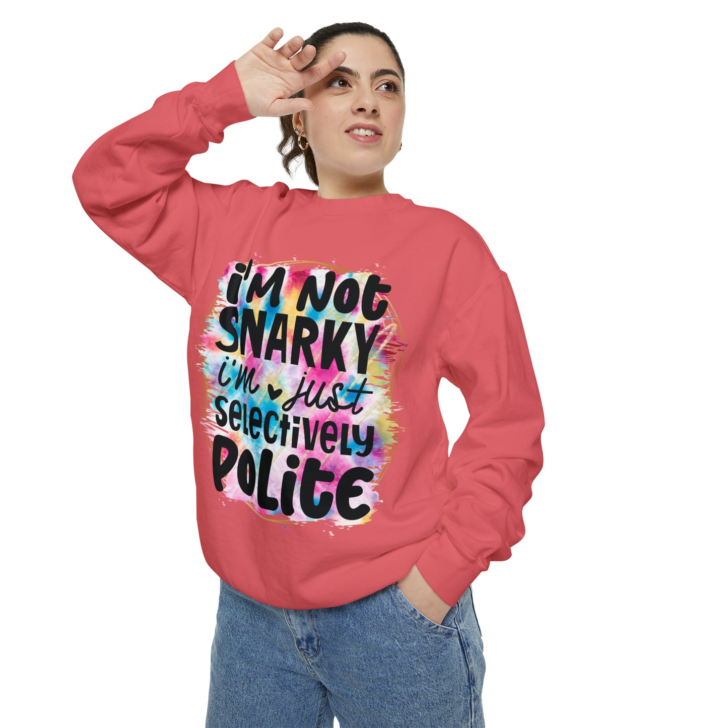 Snarky Unisex Garment-Dyed Sweatshirt