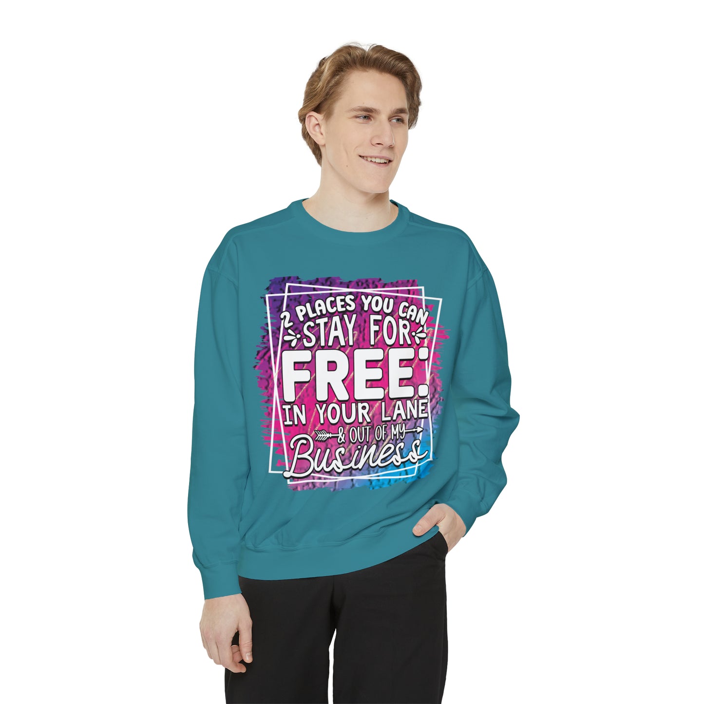 In Your Lane Unisex Garment-Dyed Sweatshirt