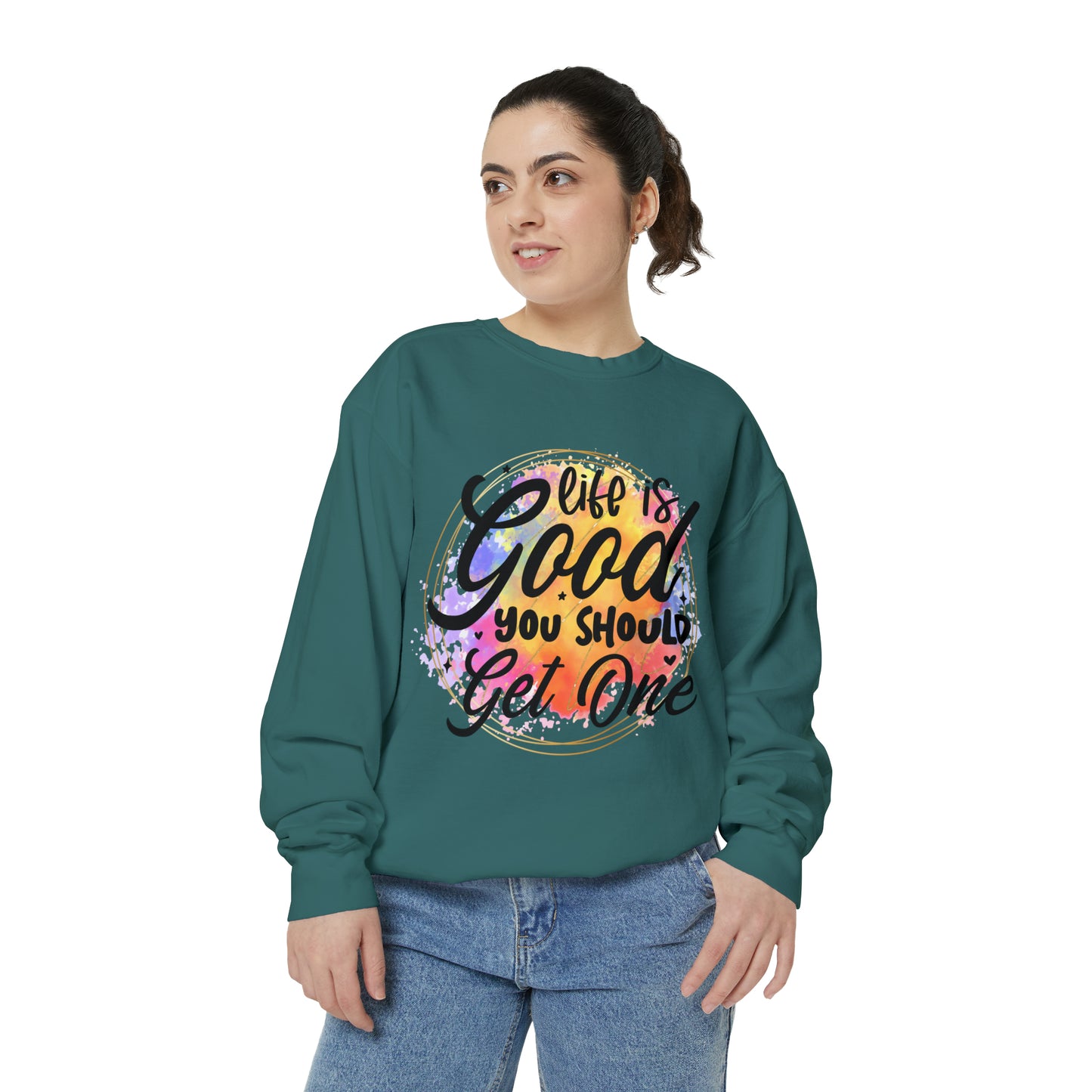 Life is Good Unisex Garment-Dyed Sweatshirt