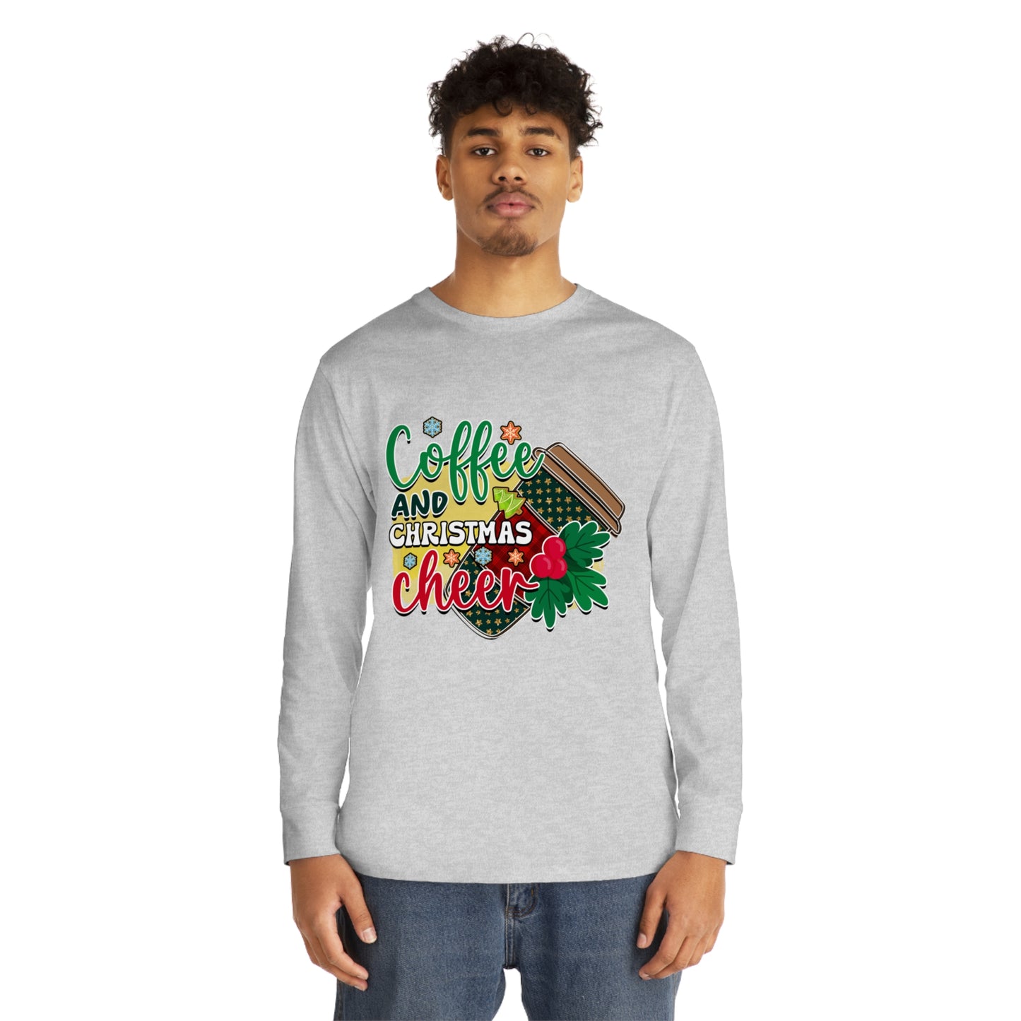 Coffee Christmas Long Sleeve Crewneck Tee