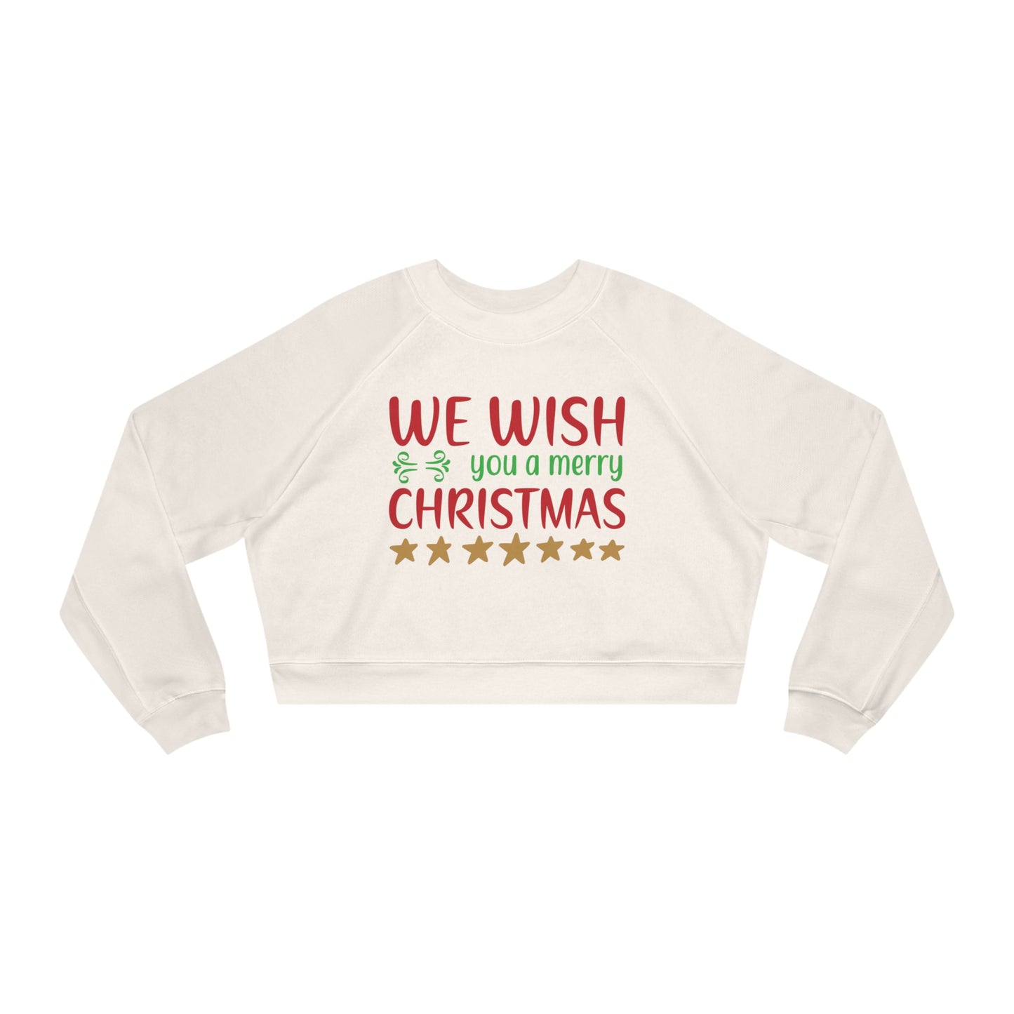 Wish You Merry Women's Cropped Fleece Pullover