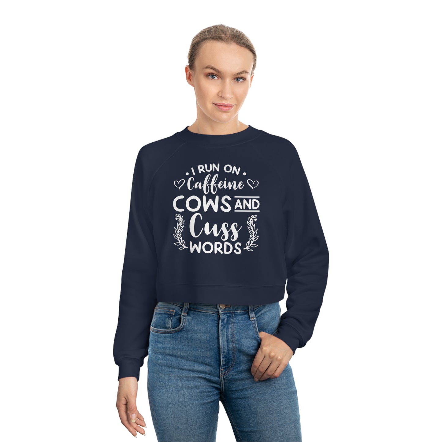 Run On Cuss Women's Cropped Fleece Pullover