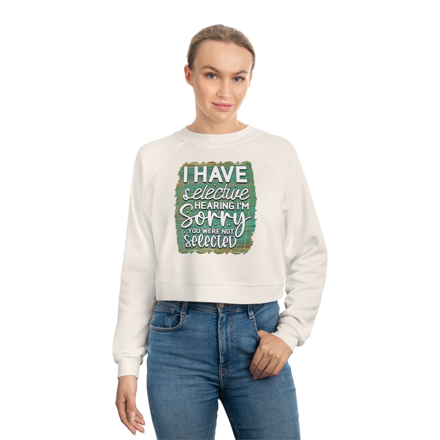 Selective Hearing Women's Cropped Fleece Pullover