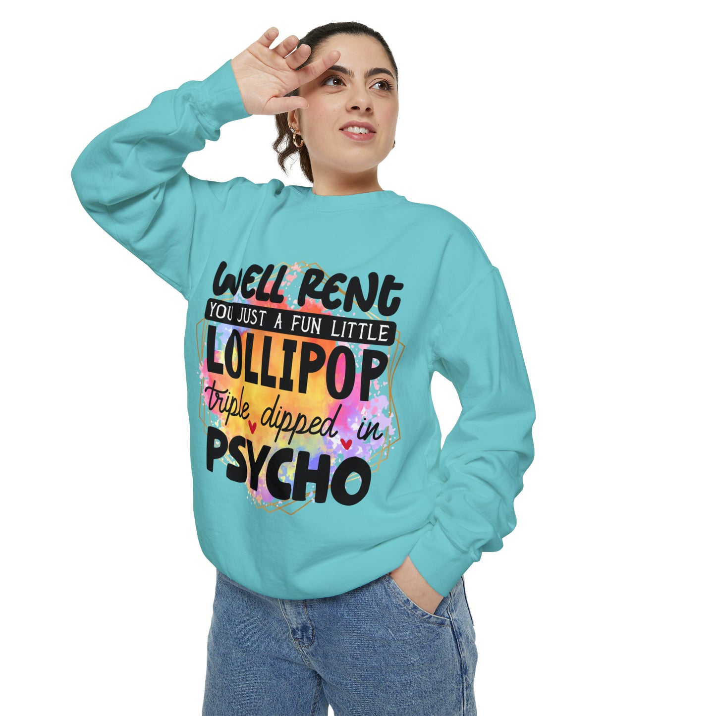 Lollipop Psycho Unisex Garment-Dyed Sweatshirt