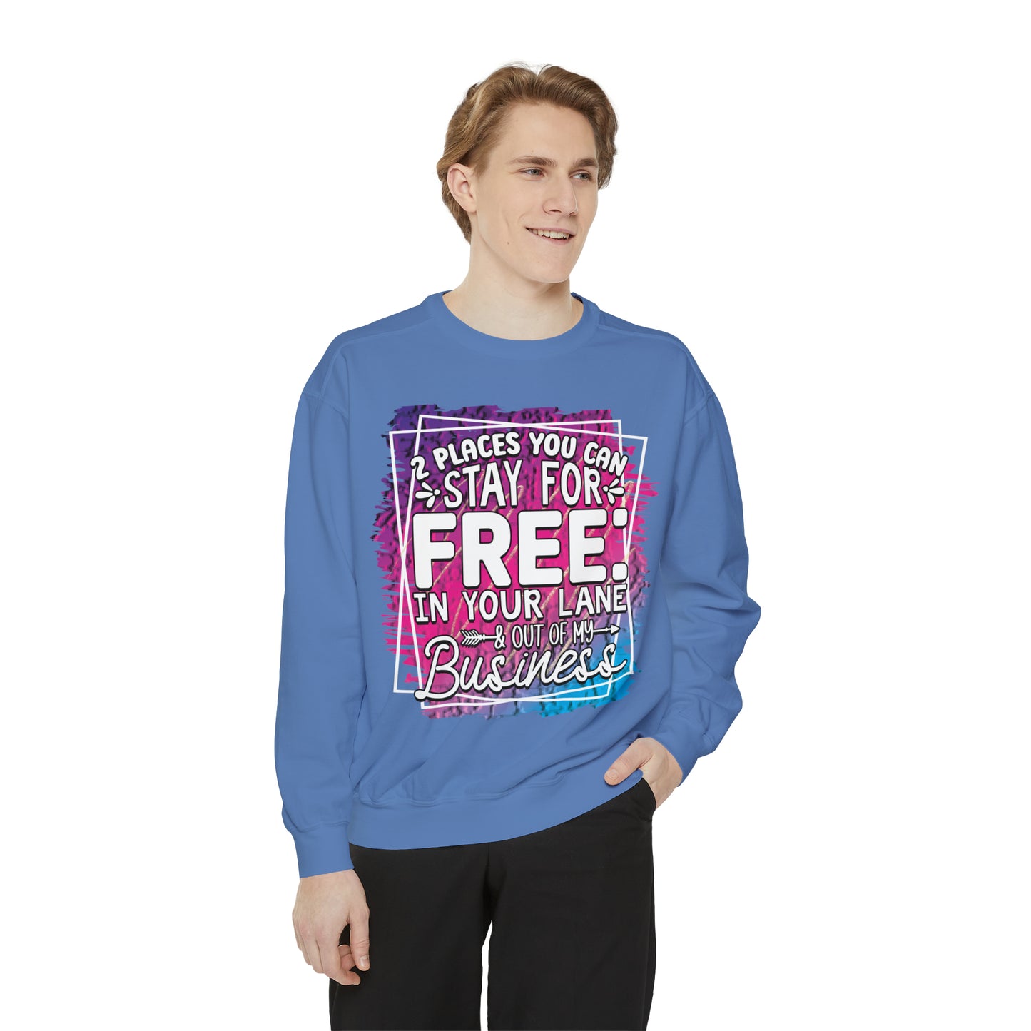 In Your Lane Unisex Garment-Dyed Sweatshirt