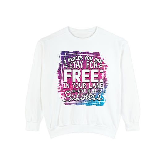 In Your Lane Unisex Garment-Dyed Sweatshirt