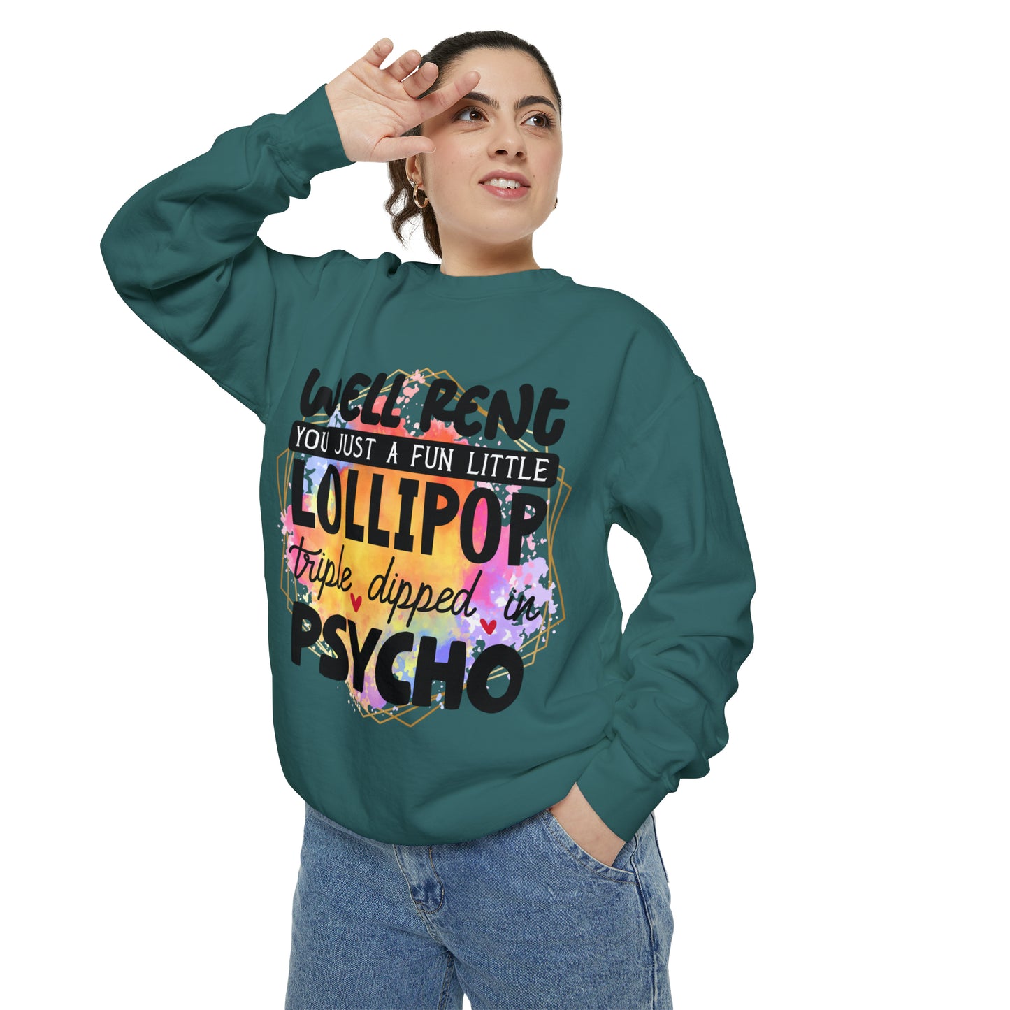 Lollipop Psycho Unisex Garment-Dyed Sweatshirt