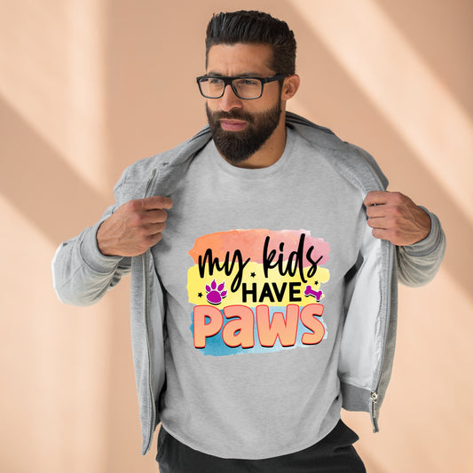 Kids Paws Unisex Premium Crewneck Sweatshirt