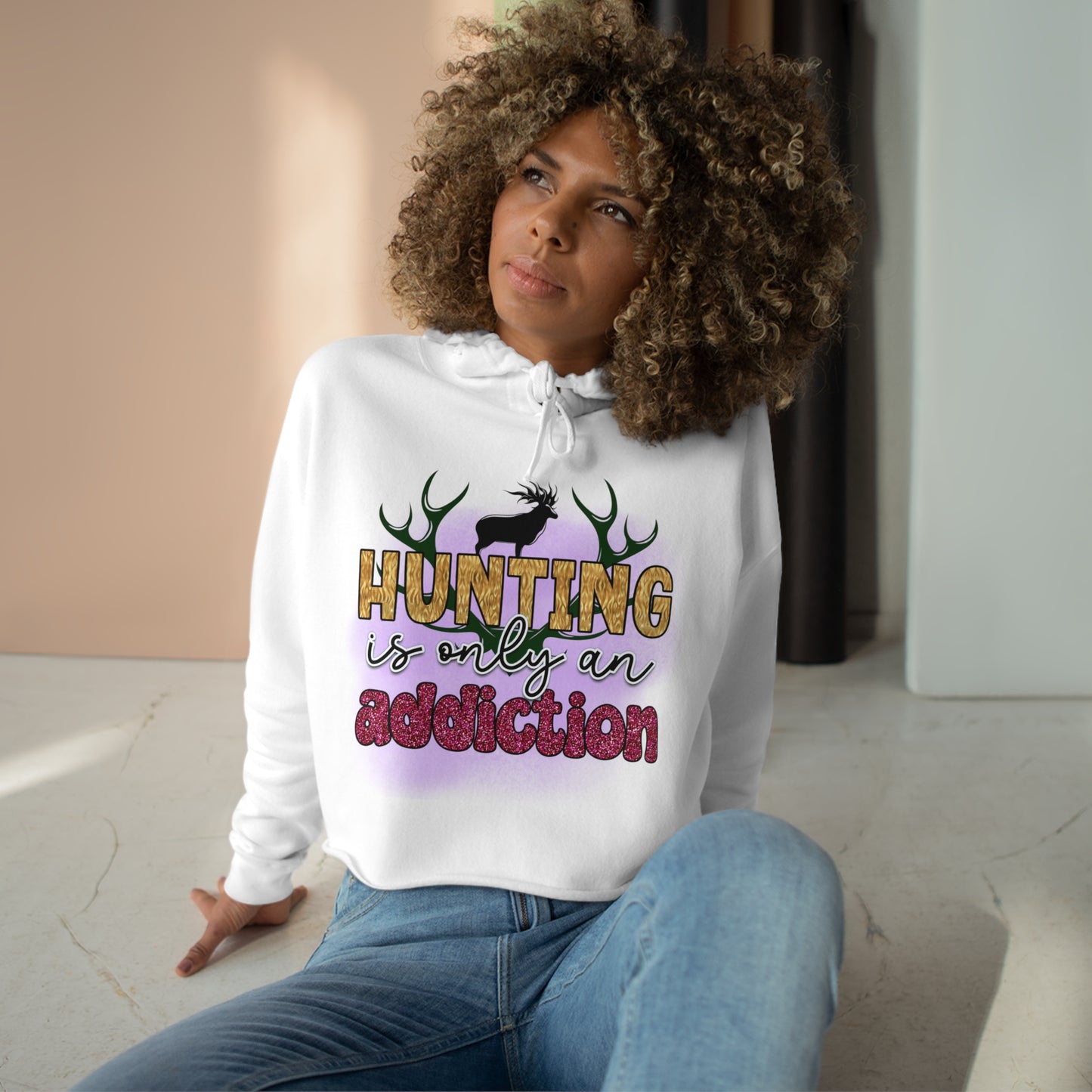 Hunting Addiction Crop Hoodie