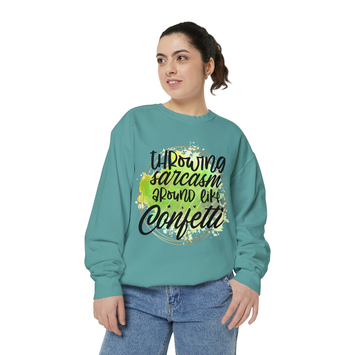 Sarcasm Confetti Unisex Garment-Dyed Sweatshirt