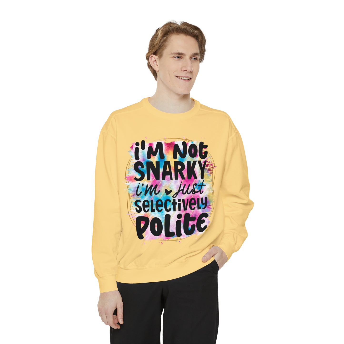 Snarky Unisex Garment-Dyed Sweatshirt