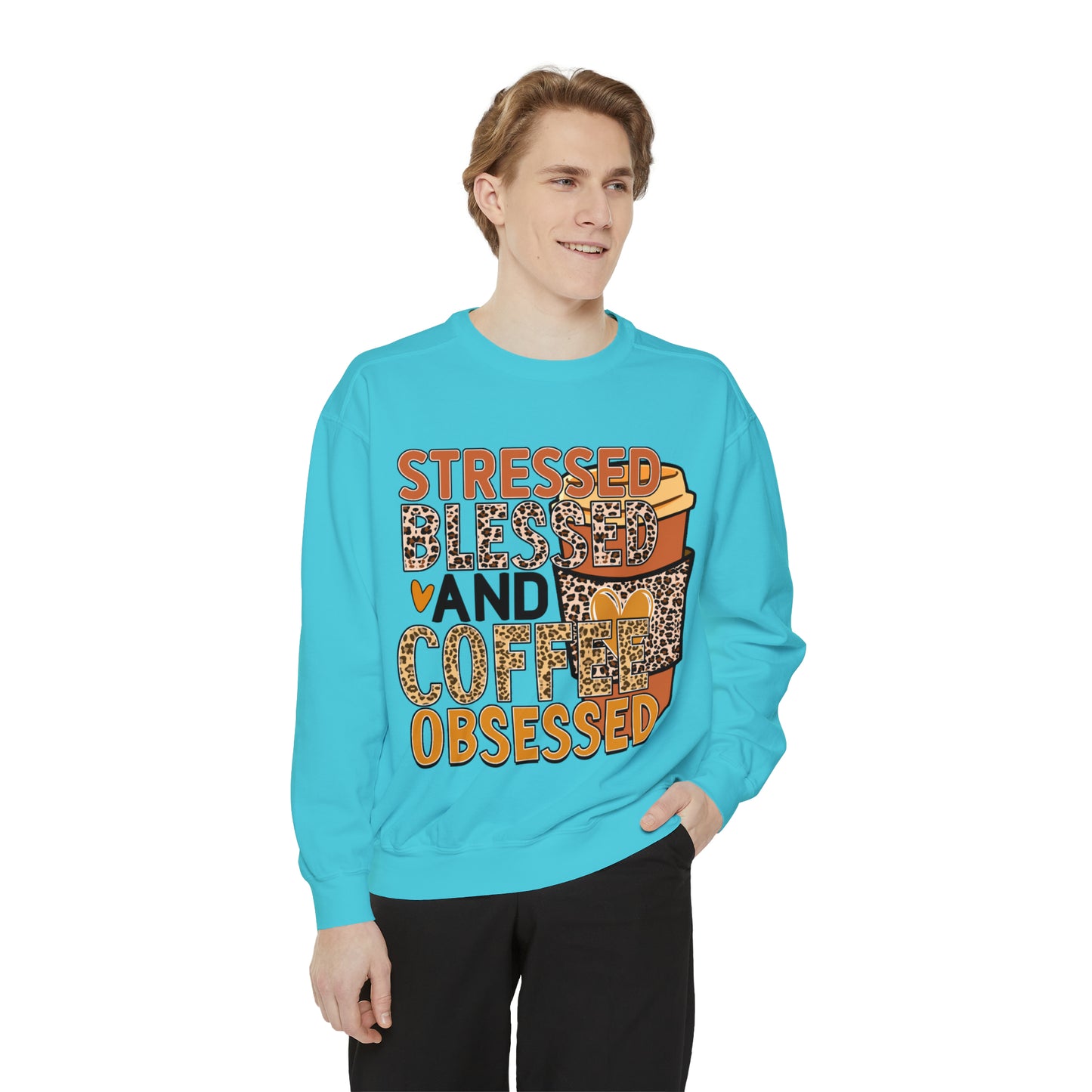 Coffee Obsessed Unisex Garment-Dyed Sweatshirt