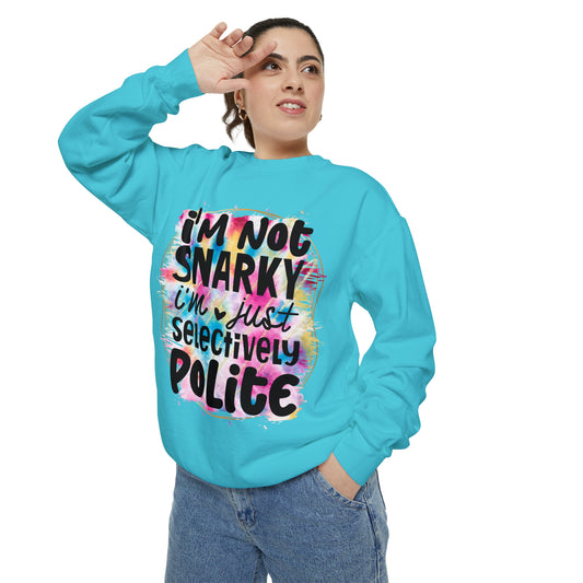 Snarky Unisex Garment-Dyed Sweatshirt