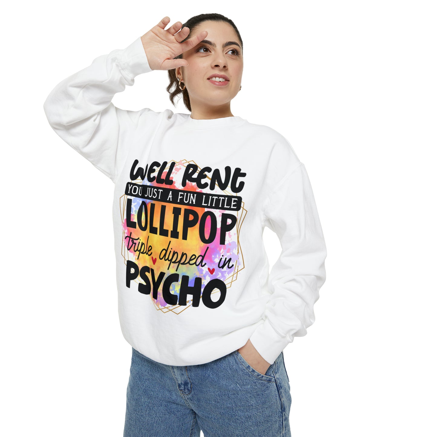 Lollipop Psycho Unisex Garment-Dyed Sweatshirt