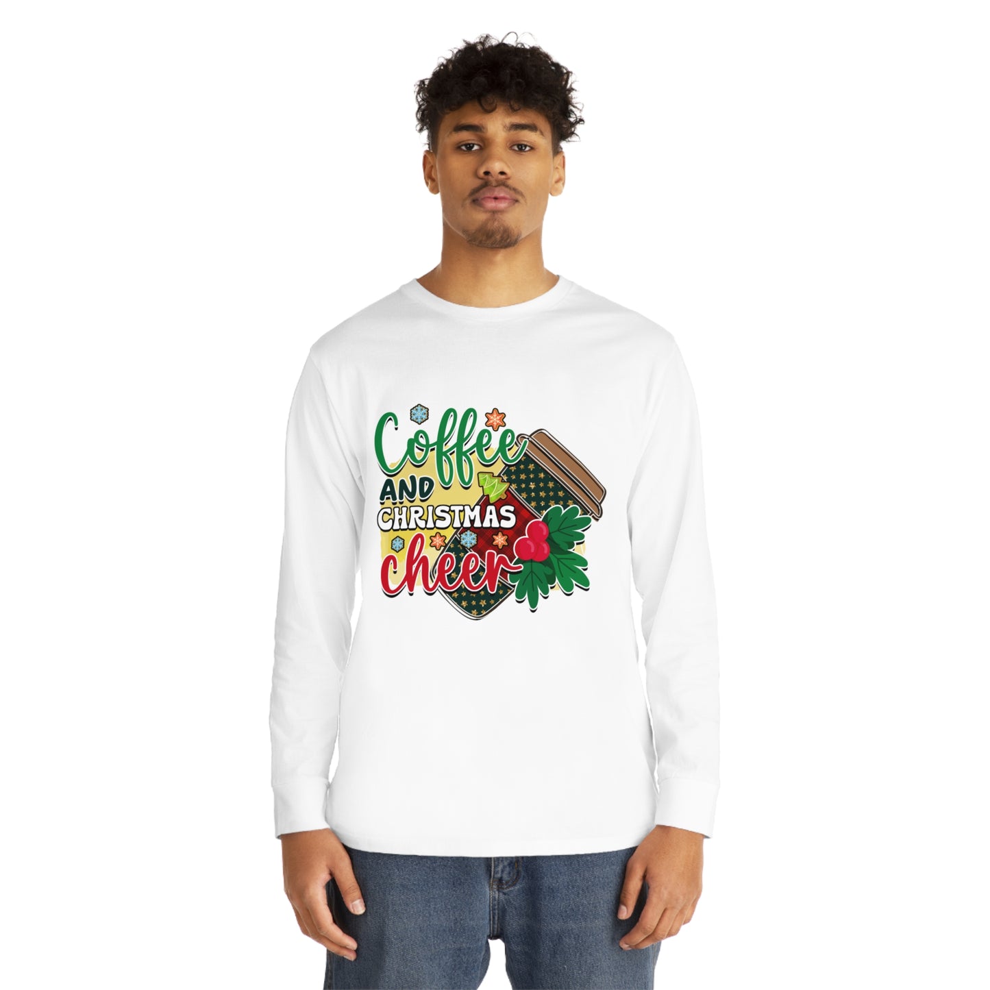 Coffee Christmas Long Sleeve Crewneck Tee