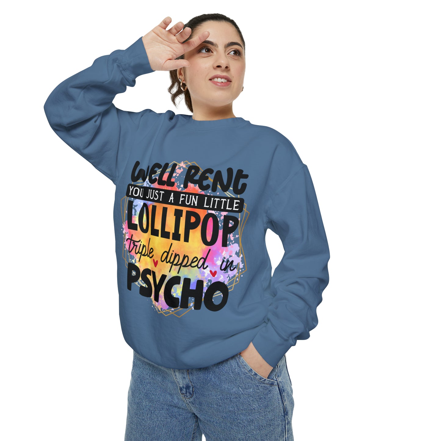 Lollipop Psycho Unisex Garment-Dyed Sweatshirt