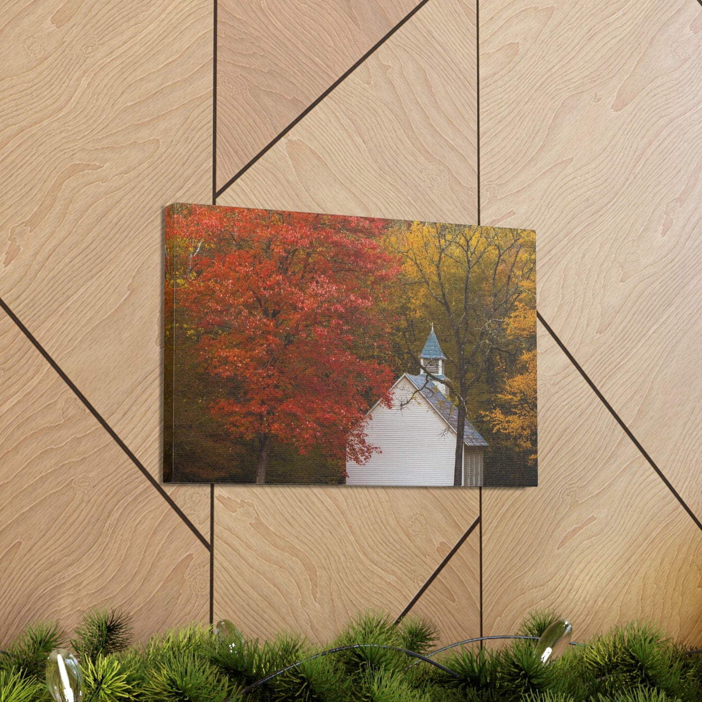 Fall Church Canvas Gallery Wraps