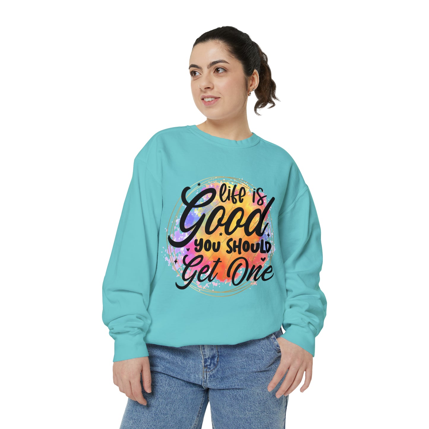 Life is Good Unisex Garment-Dyed Sweatshirt