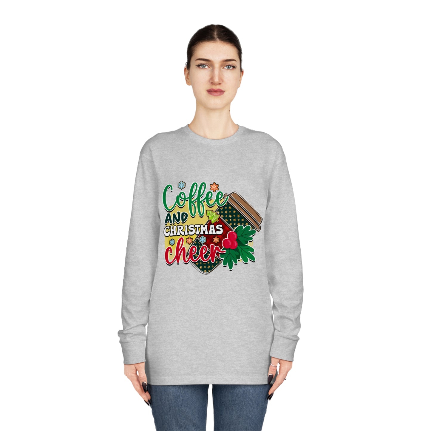 Coffee Christmas Long Sleeve Crewneck Tee