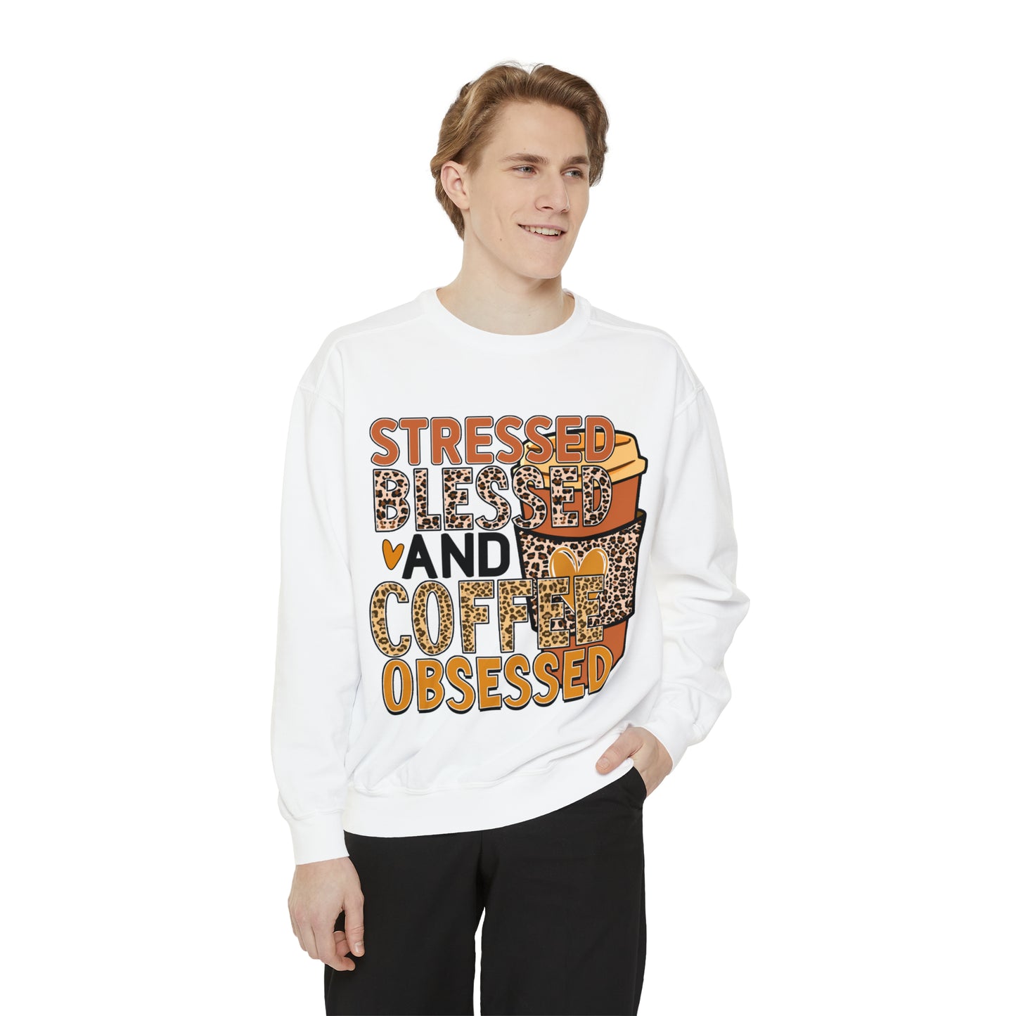 Coffee Obsessed Unisex Garment-Dyed Sweatshirt