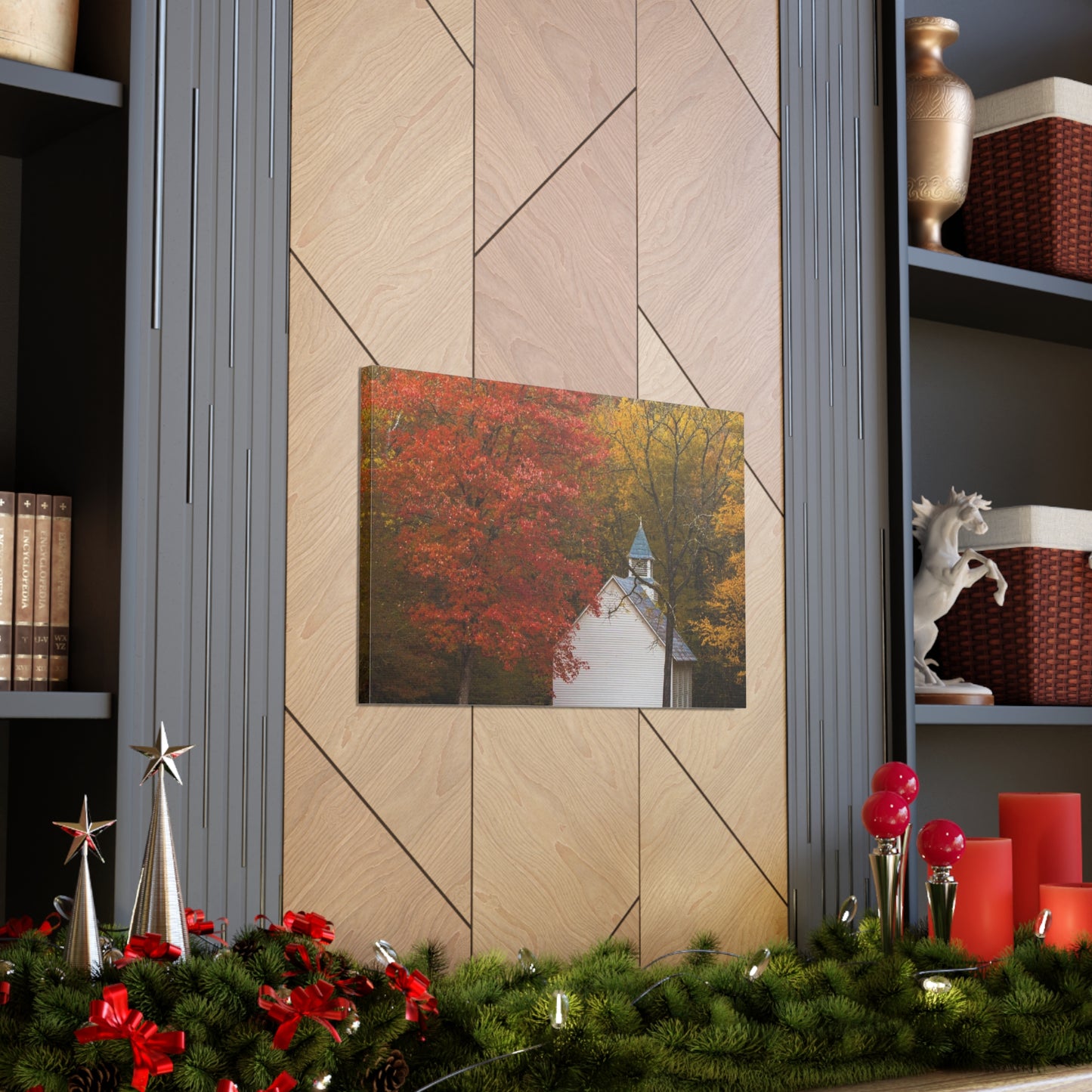 Fall Church Canvas Gallery Wraps