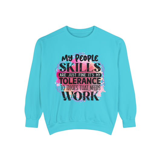 People Skills Unisex Garment-Dyed Sweatshirt