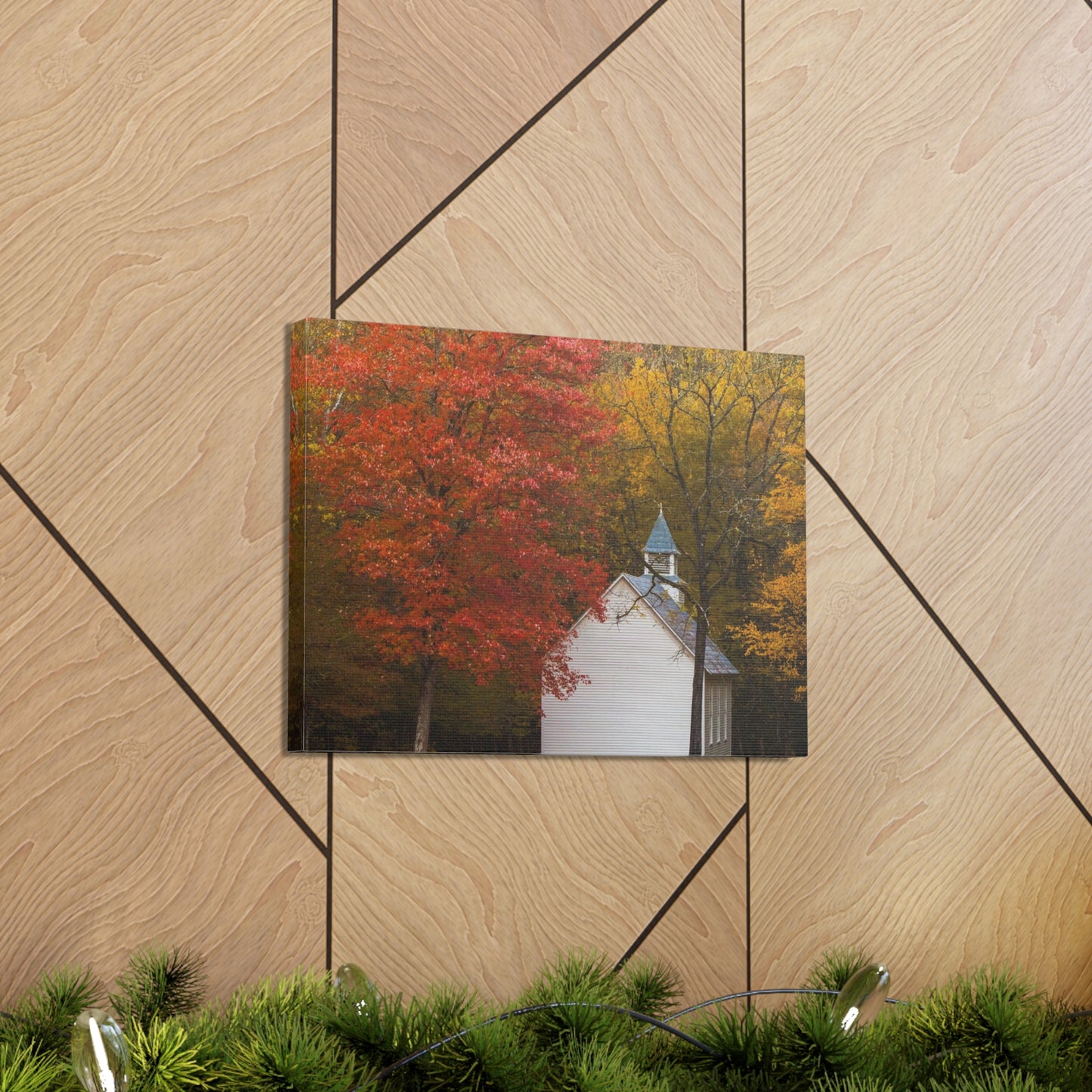 Fall Church Canvas Gallery Wraps