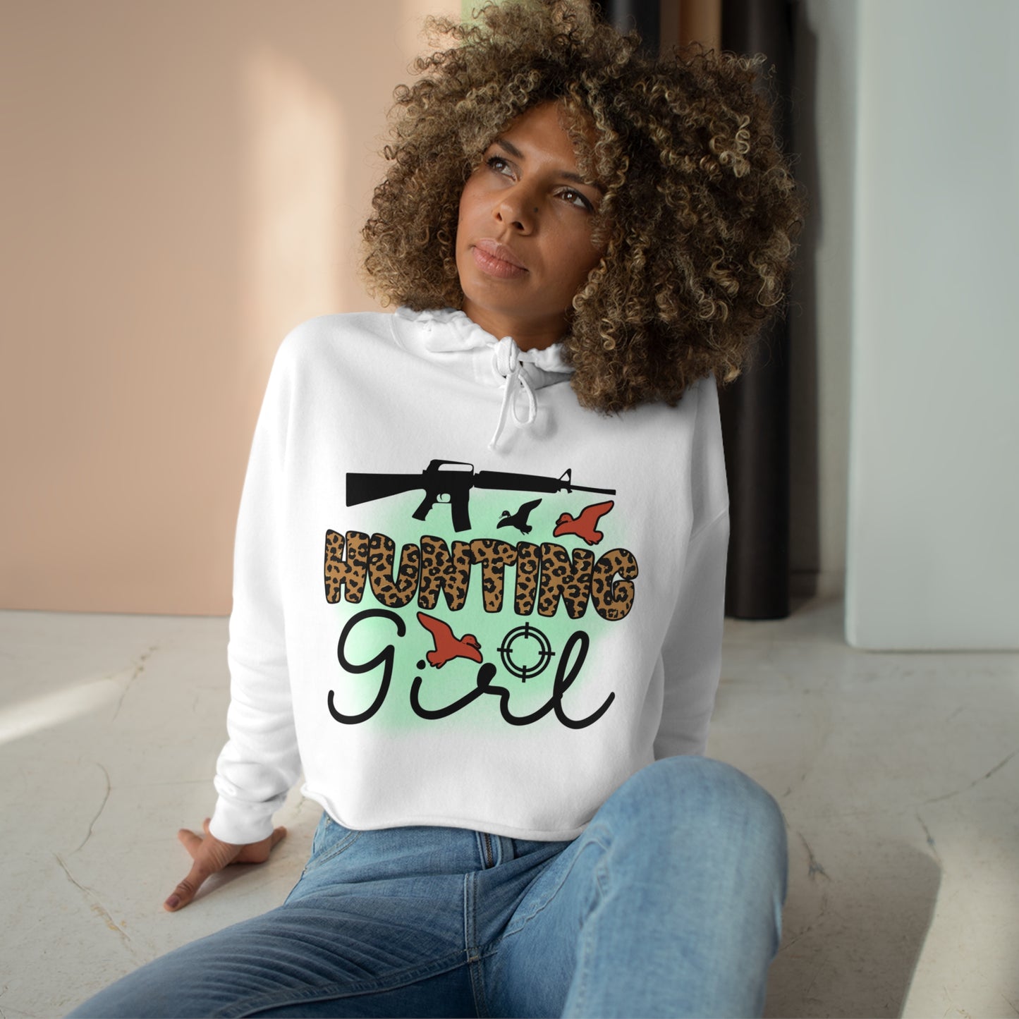 Hunting Girl Crop Hoodie