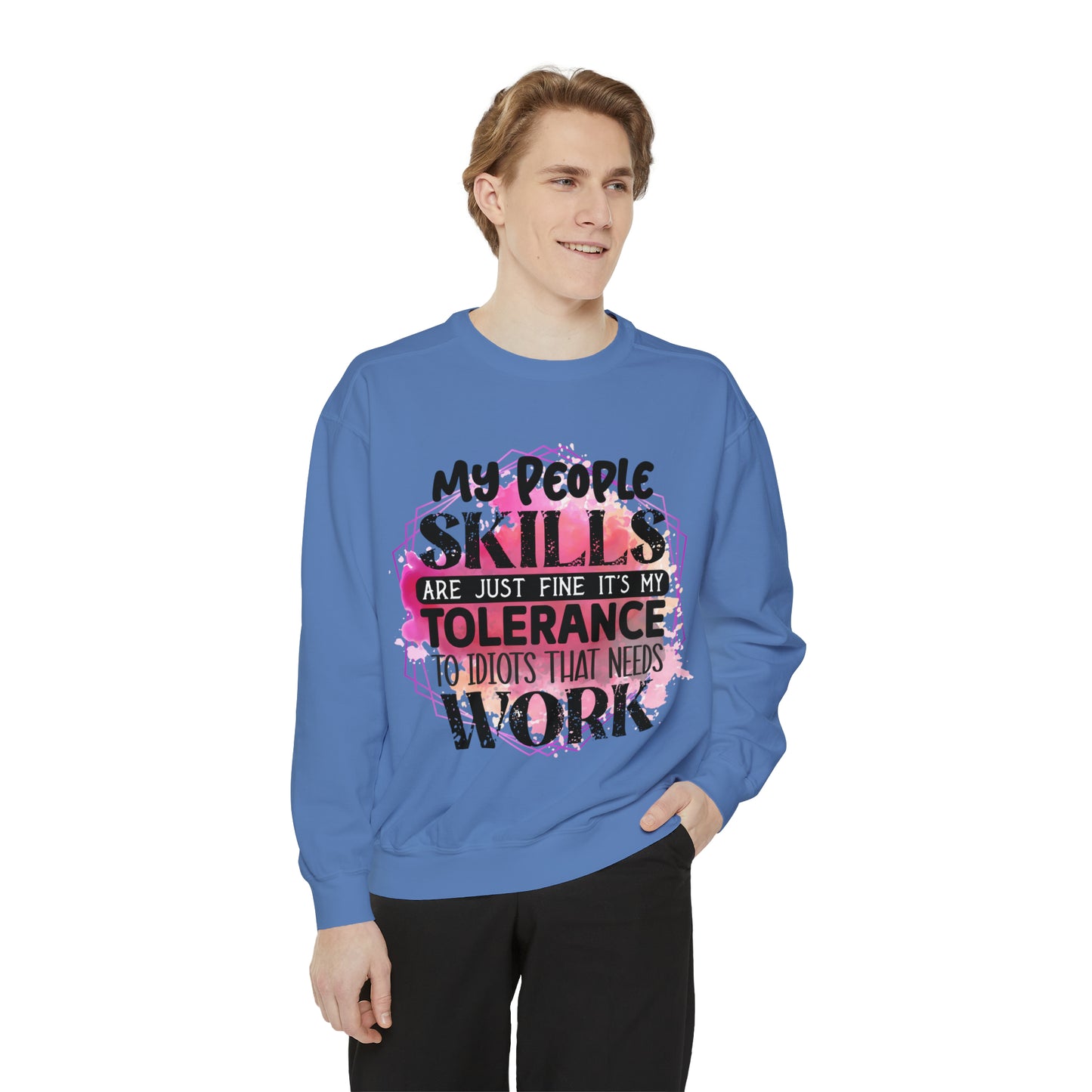 People Skills Unisex Garment-Dyed Sweatshirt