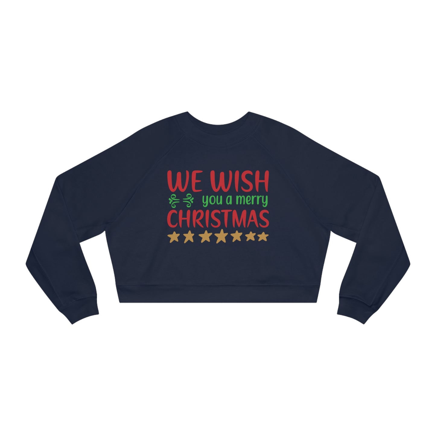 Wish You Merry Women's Cropped Fleece Pullover